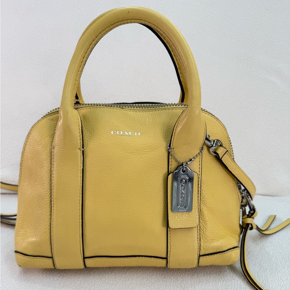 Coach Bleecker Mini Preston Satchel Leather Buttery Yellow